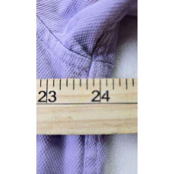 Calvin Klein Mens 17.5 Slim Fit Purple Long Sleeve Button Up Shirt - Picture 6 of 8